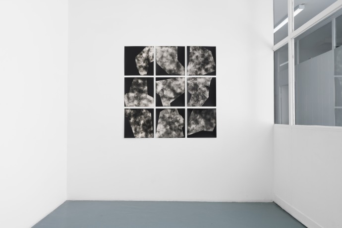 Dual, installation view, hand-printed photograms on cotton rag photographic paper, each 40.3cm x 40.3cm, installation approximately 1.26m x 1.26m, 2021-2022